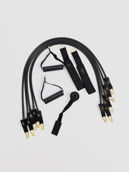 Set of Tavel Kit Pilates Mini Reformer Resistance Bands Black