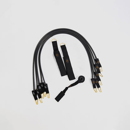 Set of white Pilates Mini resistance bands without handle